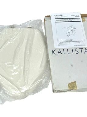 Kallista P70083-AG-96 Persephone Toilet Seat Linen Almond Gloss - Nickel Hinges